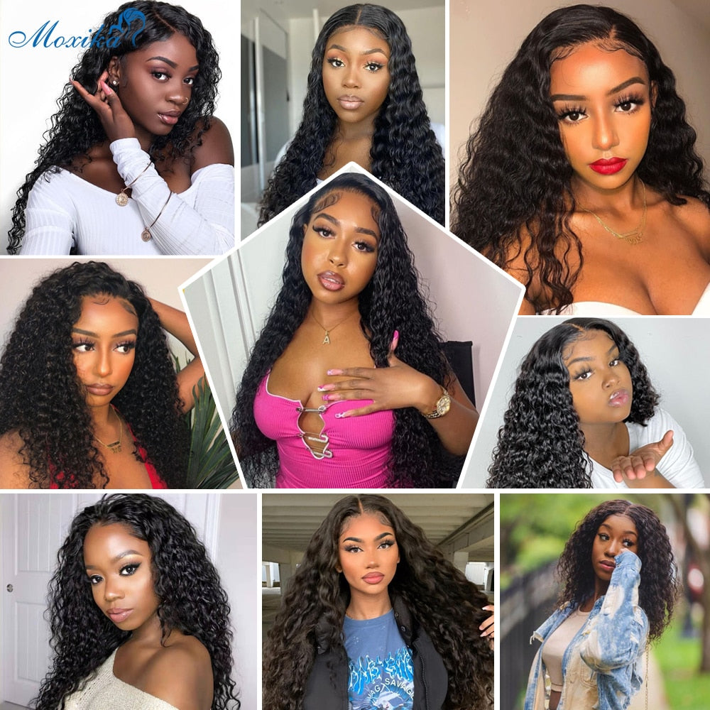 Amazee™ Deep Wave Closure Wig Human Hair